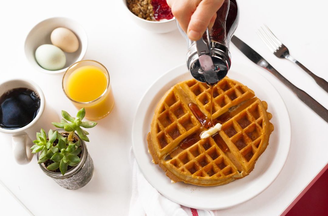 Waffles with syrup